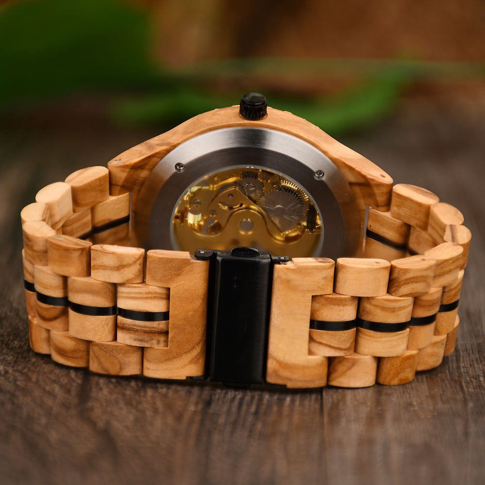 Fully Automatic Wooden Mechanical Watch