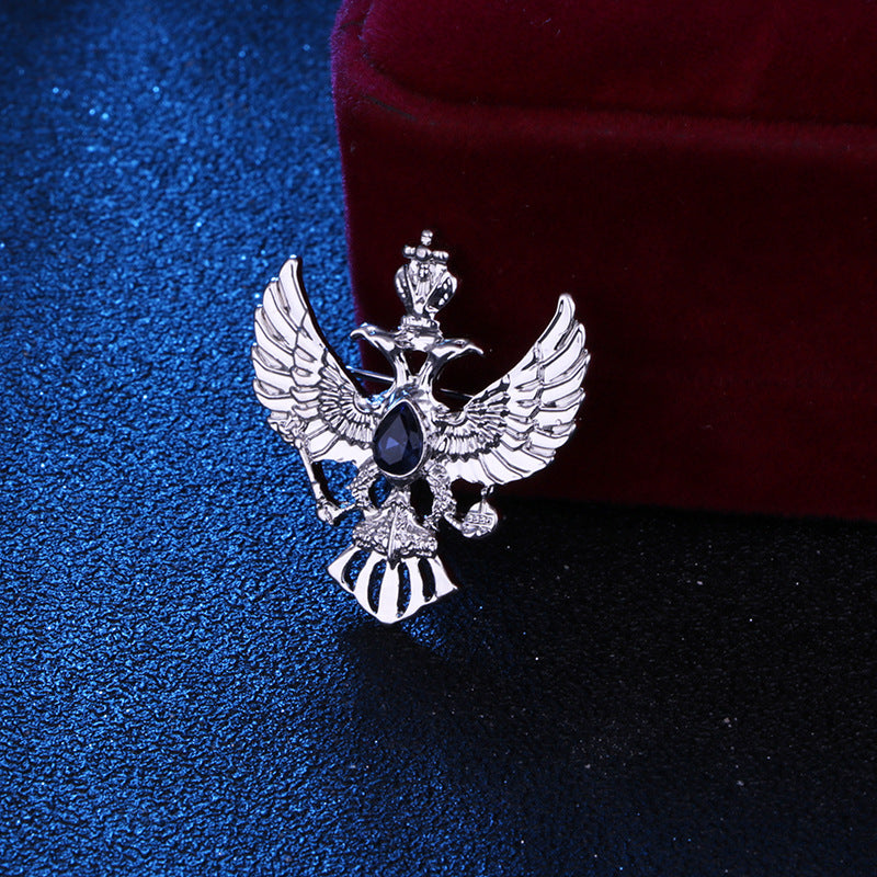 Crown Eagle Brooch Men's Suit Jacket Pin