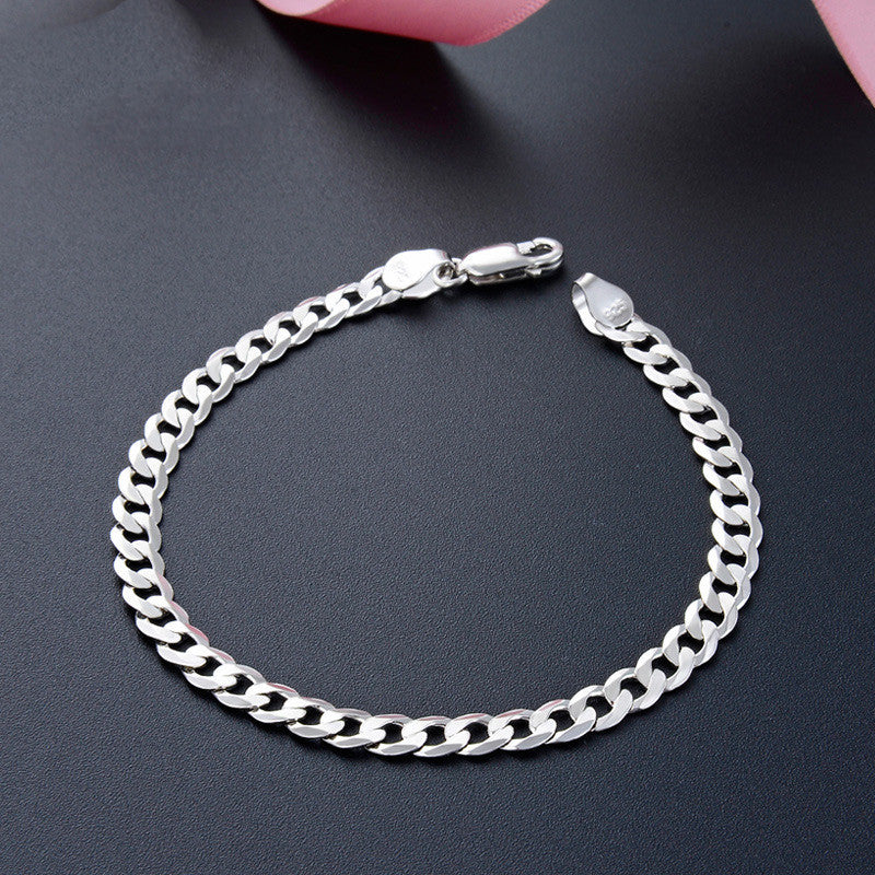 Silver Horsewhip Bracelet For Men