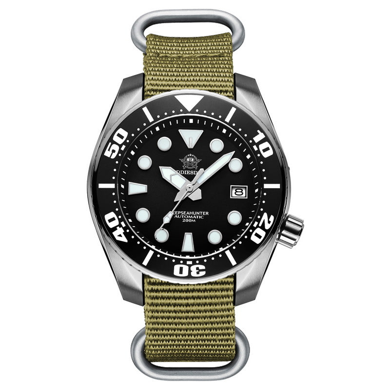 Shi Fully Automatic Mechanical Luminous Waterproof Steel Watch