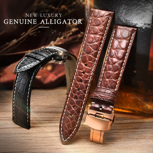 Alligator Belt Men's and Women's Watchbands Suitable For Merdo  Accessories