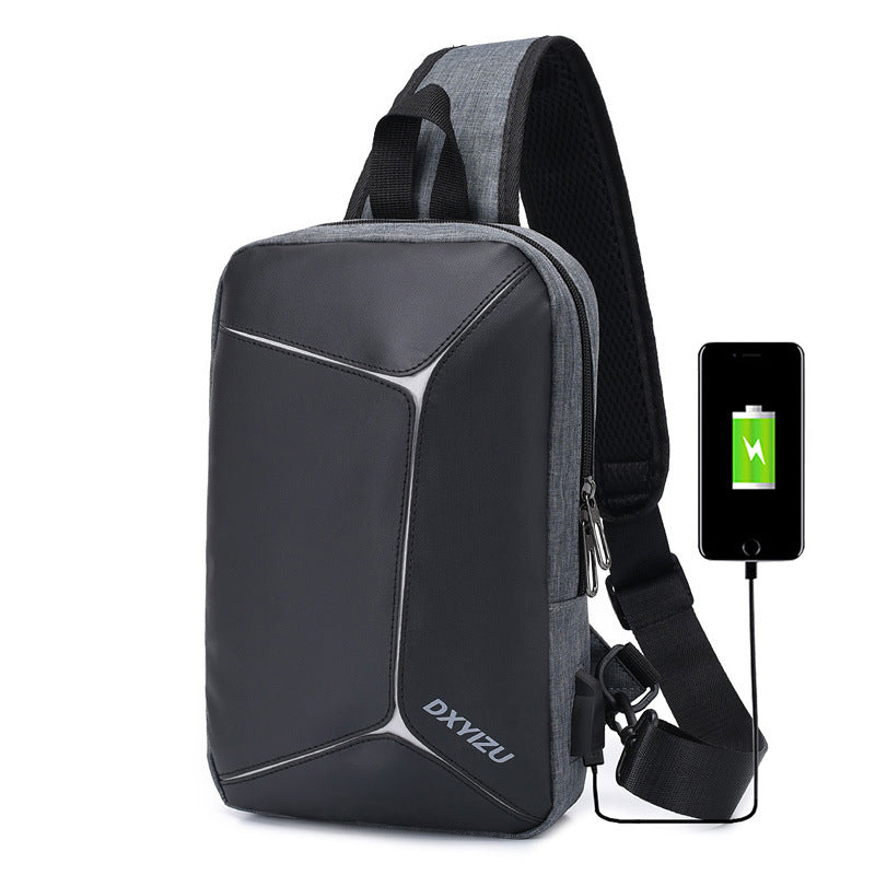 Men's Rechargeable Messenger Shoulder Bag Anti-Theft Business Casual Anti-Splashing