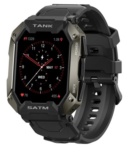 Outdoor Smart Watch 5Atm Ip69K Waterproof Bluetooth