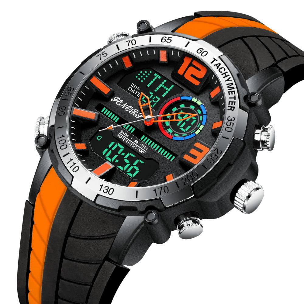 Business Sports Multi-Function Dual Display Men's Watch