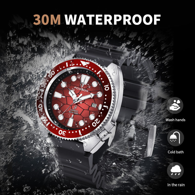 Business Men's Quartz Watch Luminous Waterproof Rotatable Upper Circle