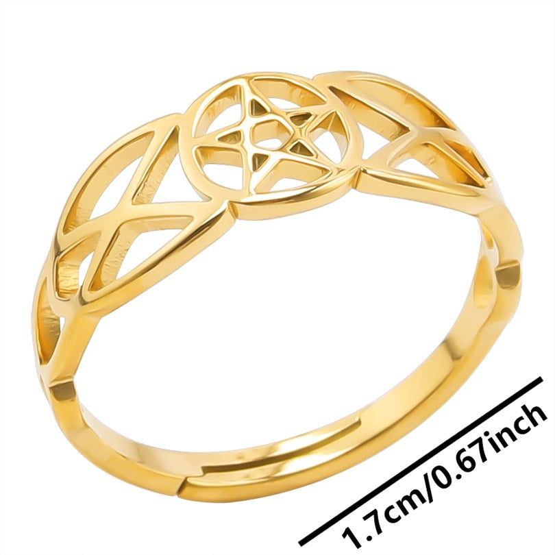 Fashion Ring Female Male Simple Opening Adjustable