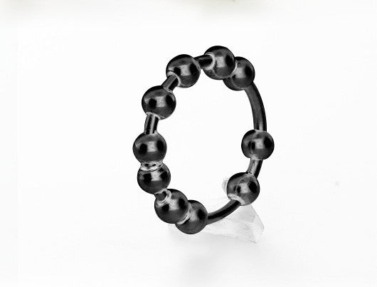 Decompression Ring Meditation Rotating Beads Stainless Steel