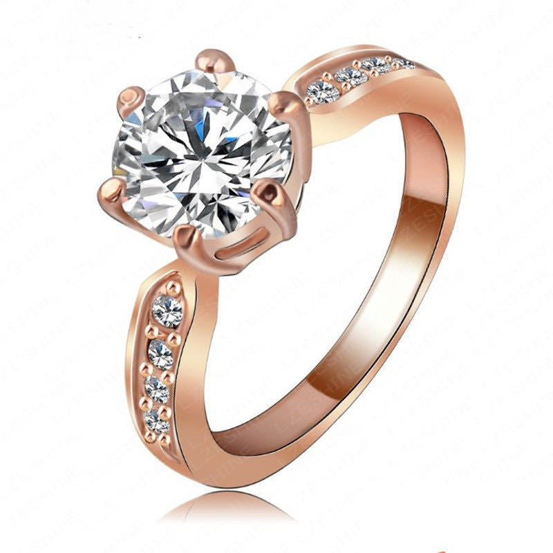 Fashion Personality Six-Claw Diamond Ring For Women