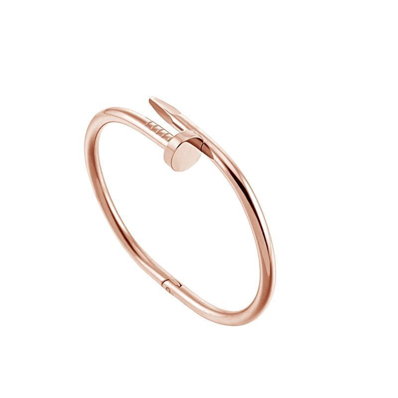 Nail Bracelet Plating 18K Rose Gold Bracelet