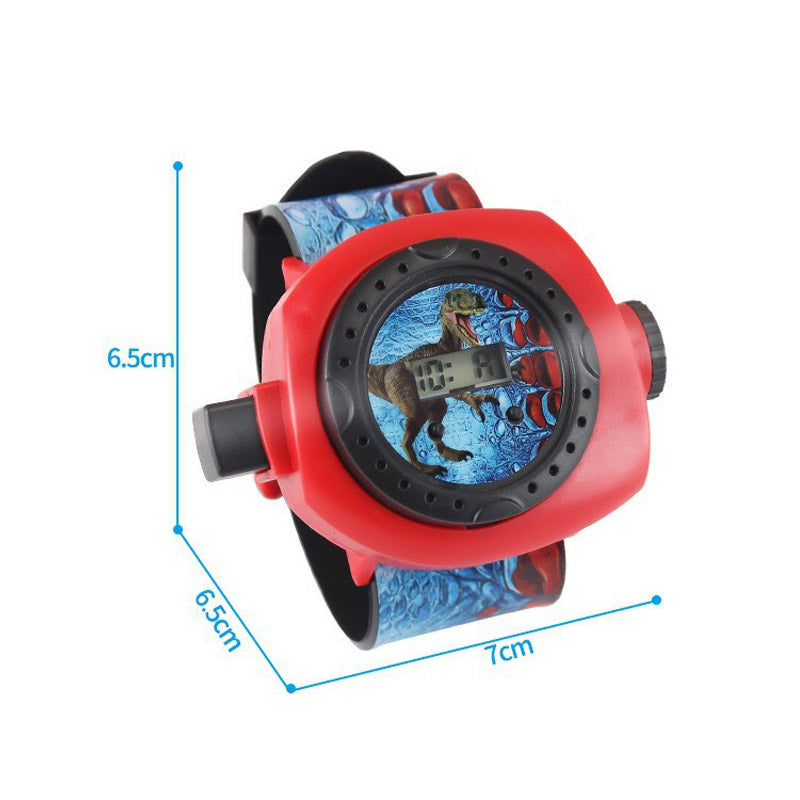 Cartoon Electronic Watch 3D Dinosaur 24 Picture Projection Watch Baby Fun Luminous Toy