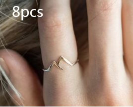 Mountain-Shaped Copper Creative Custom Ladies Ring