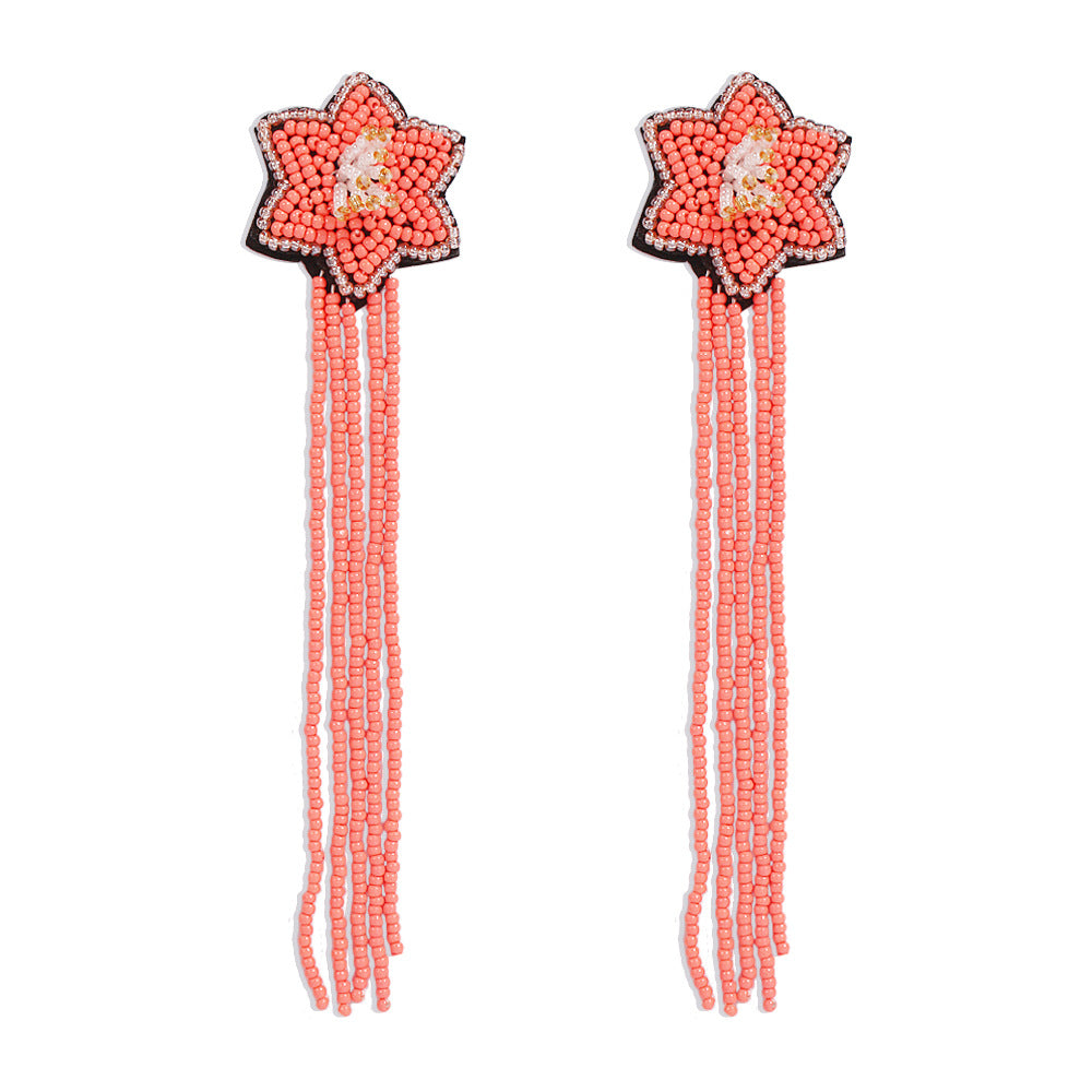 Simple Bohemian Flower Earrings Retro Fashion