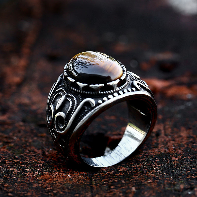 Fashion Vintage Titanium Steel Ring