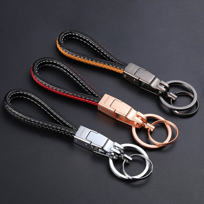 Double Ring Hand Woven Key Ring