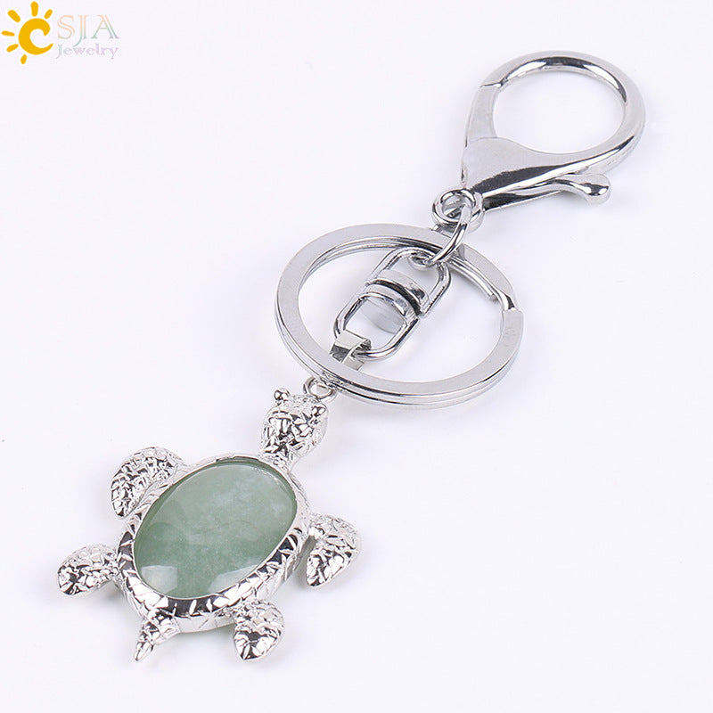 Natural Stone Crystal Key Chain