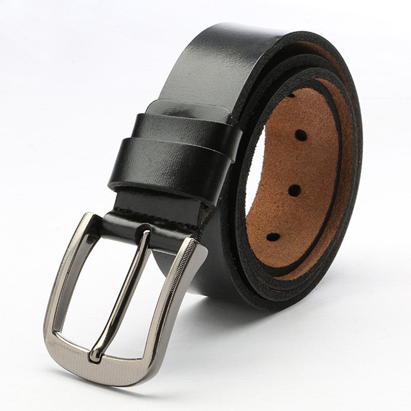 Men's Explosive Leather Simple Retro Pin Buckle Belt