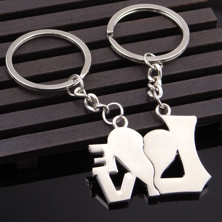 Metal Keychain Valentine'S Day Gift Small Gift Creative Love Letter Couple Keychain