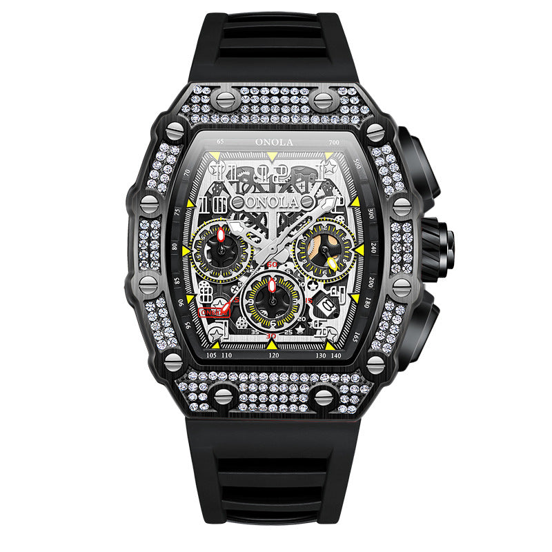 Full Diamond Fashion Hot Multi-Functional Mechanical Watch