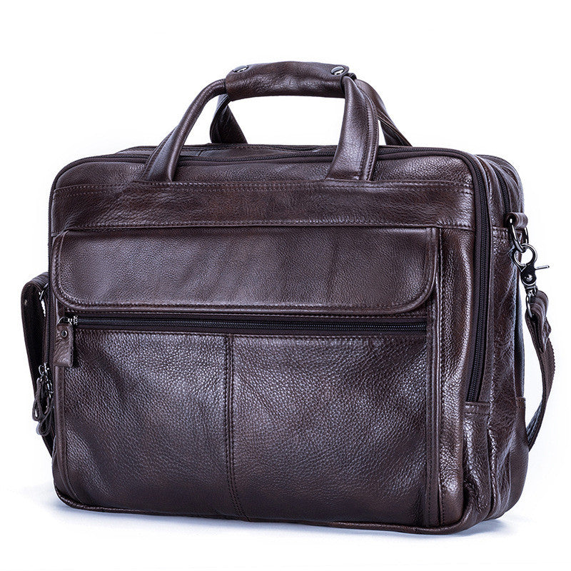 Business Men's 15.6 Inch Leather Computer Bag