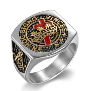 Vintage Cross Stainless Steel Ring