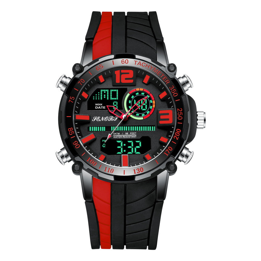 Business Sports Multi-Function Dual Display Men's Watch