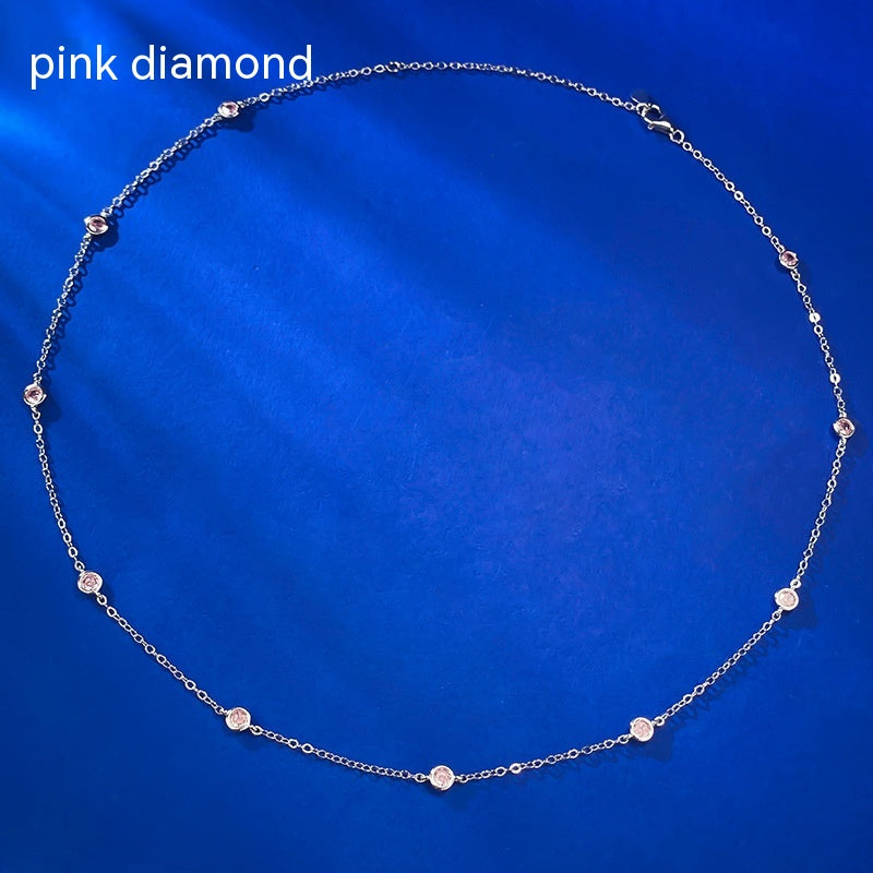 Silver Light Luxury Zircon Necklace Special-Interest Design