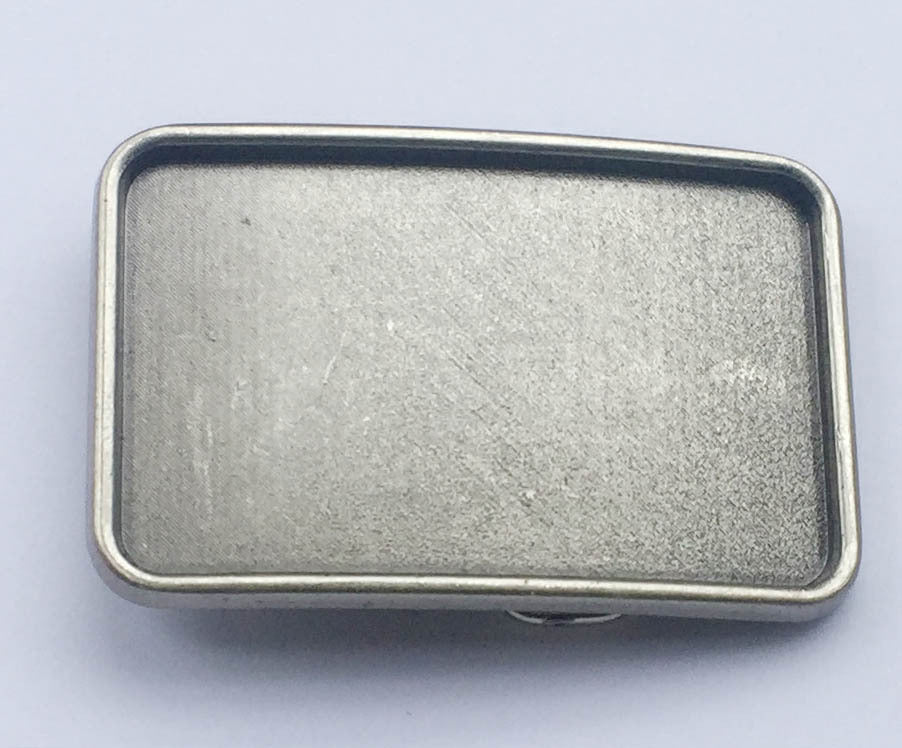 Small Square Diy Smooth Plate Belt Buckle