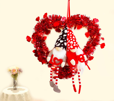 Valentine'S Day Ornament Gift Faceless Doll Garland Valentine'S Day Atmosphere Garland